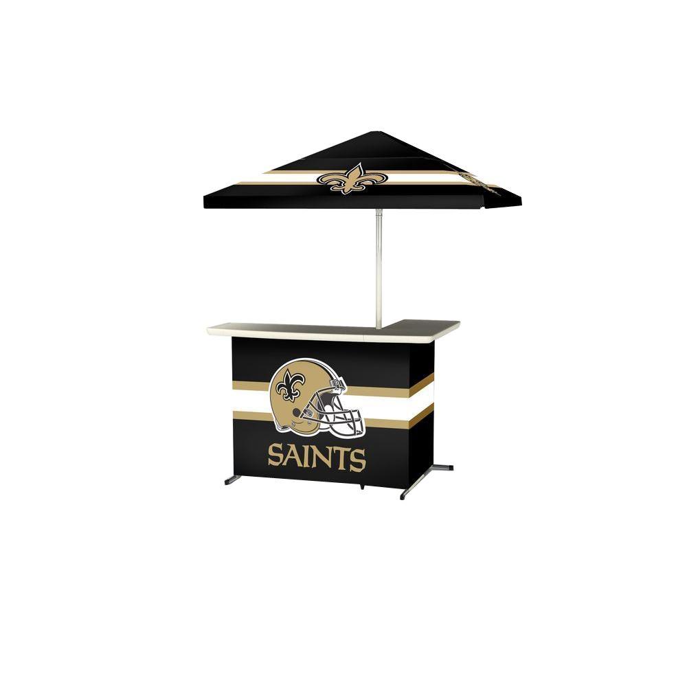 Best of Times New Orleans Saints AllWeather LShaped Patio Bar with 6