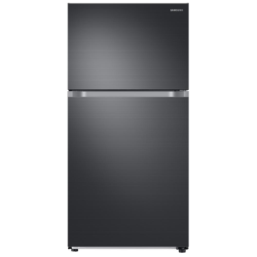 Samsung 21.1 cu. ft. Top Freezer Refrigerator with FlexZone in Fingerprint Resistant Black Stainless, Energy Star