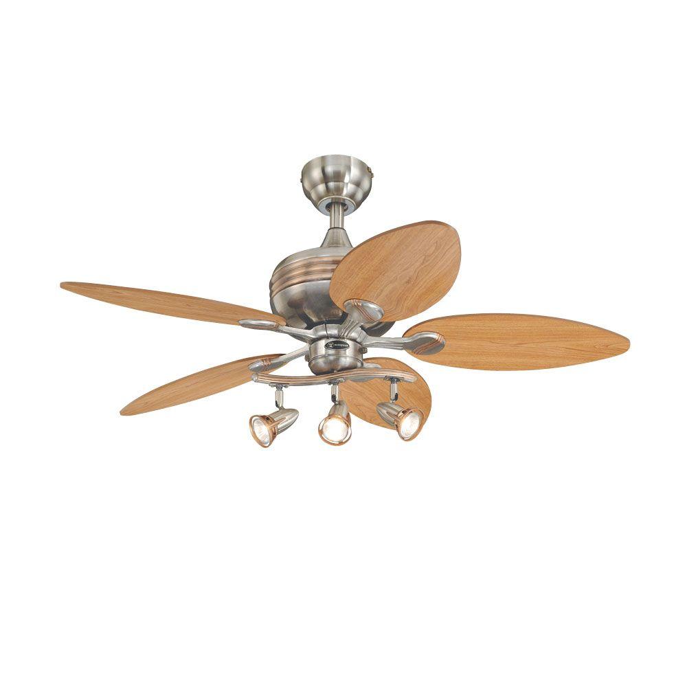 Westinghouse Xavier 44 In Brushed Nickel With Copper Accents Ceiling Fan