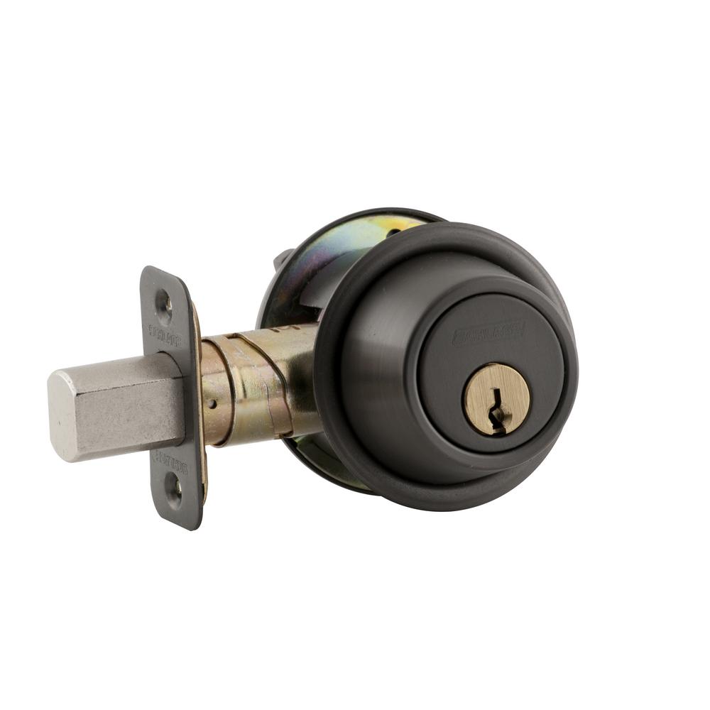 Schlage BC500 Series Oil Rub Bronze Double Cylinder Deadbolt Universal ...