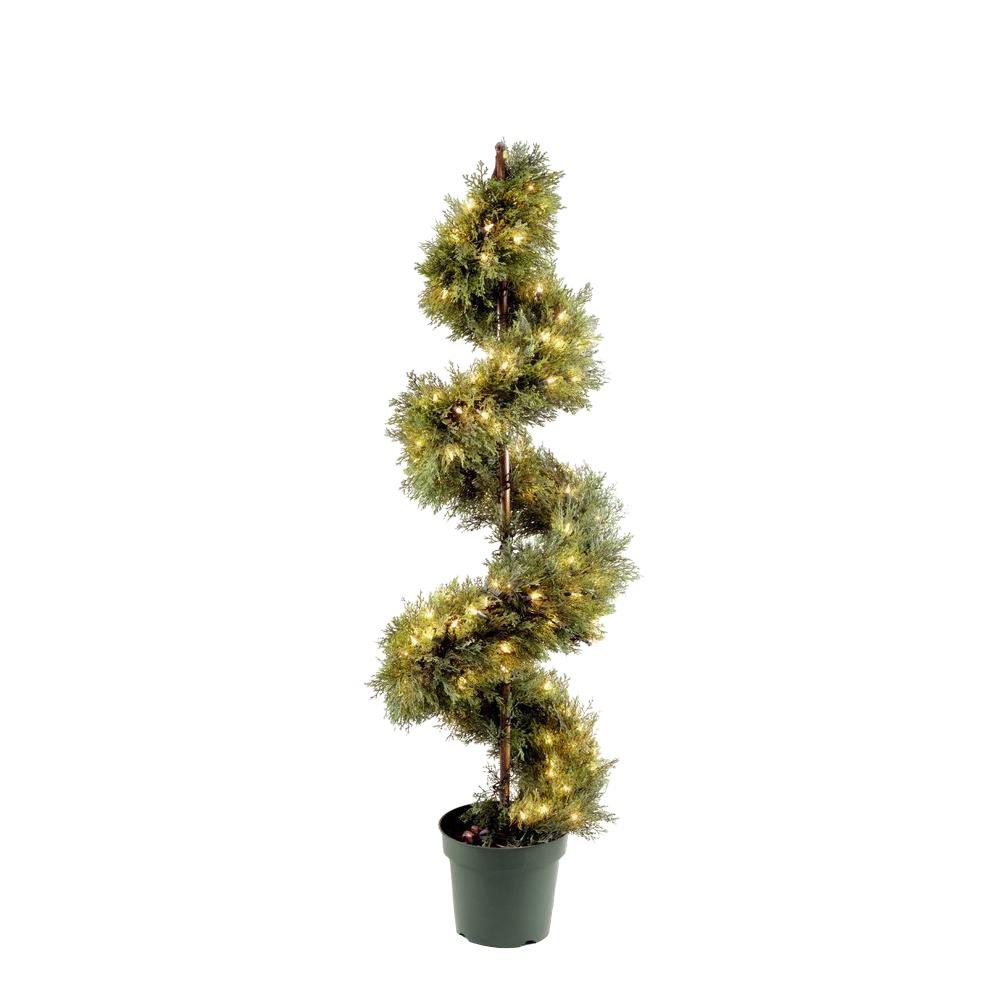 National Tree Company 60 in. Upright Juniper Artificial Spiral Tree ...