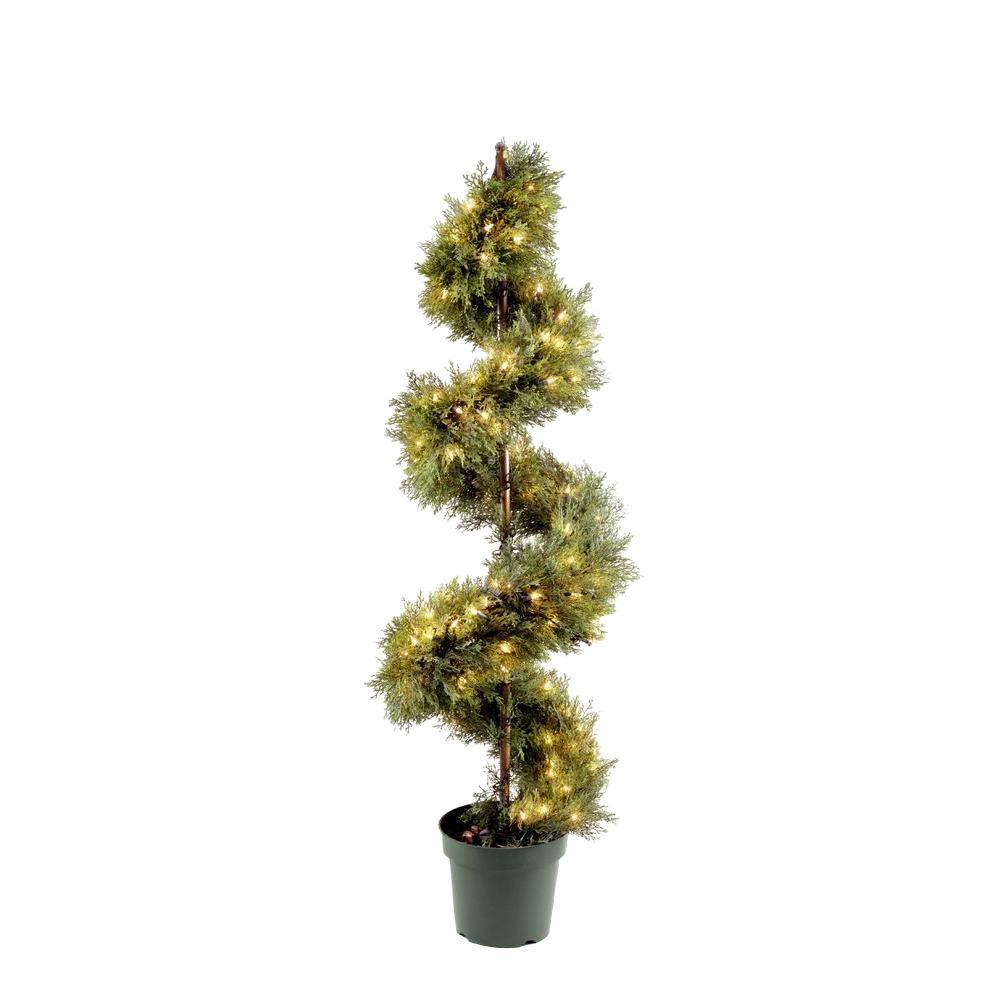 National Tree Company 60 in. Artificial Arborvitae Tree in Dark Green