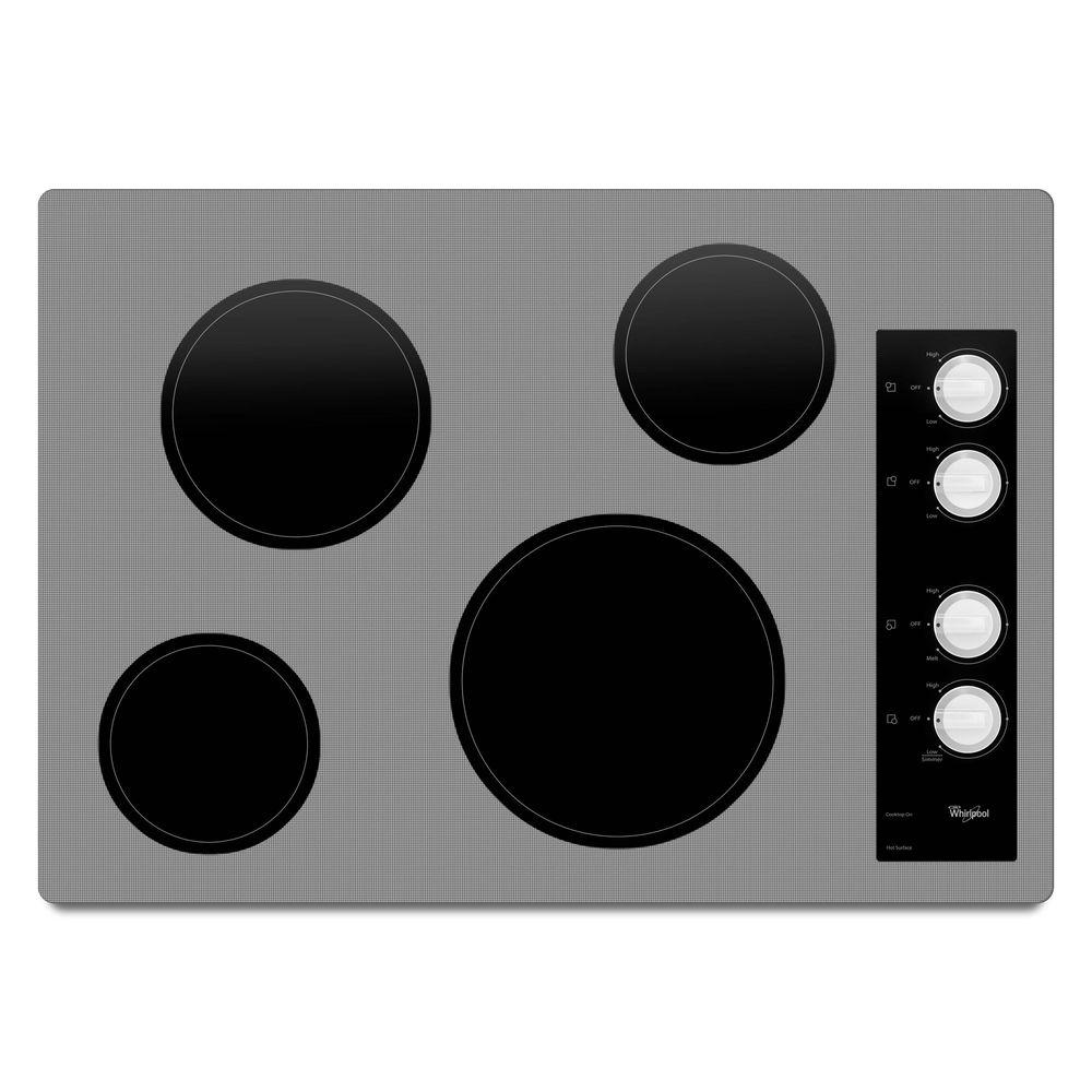 Whirlpool 30 in. Radiant Electric Cooktop in White with 4 Elements