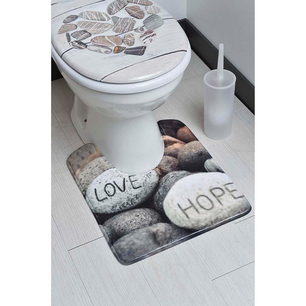 Pedestal Mat Microfiber Bath Toilet Contour Rug Design Nature 17w