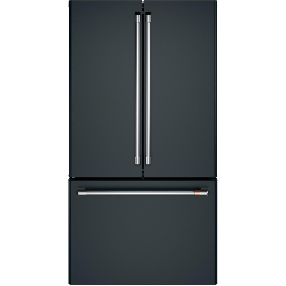 Cafe 23.1 cu. ft. French Door Refrigerator in Matte Black, Counter