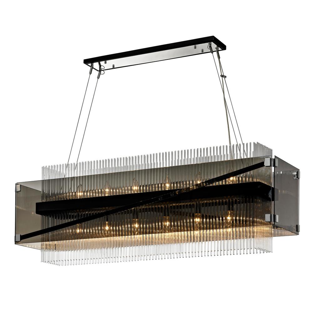 Troy Lighting Apollo 12 Light Dark Bronze And Polished Chrome 49 In Troy Lighting Apollo 12 Light Dark Bronze And Polished Chrome 49 In W Chandelier