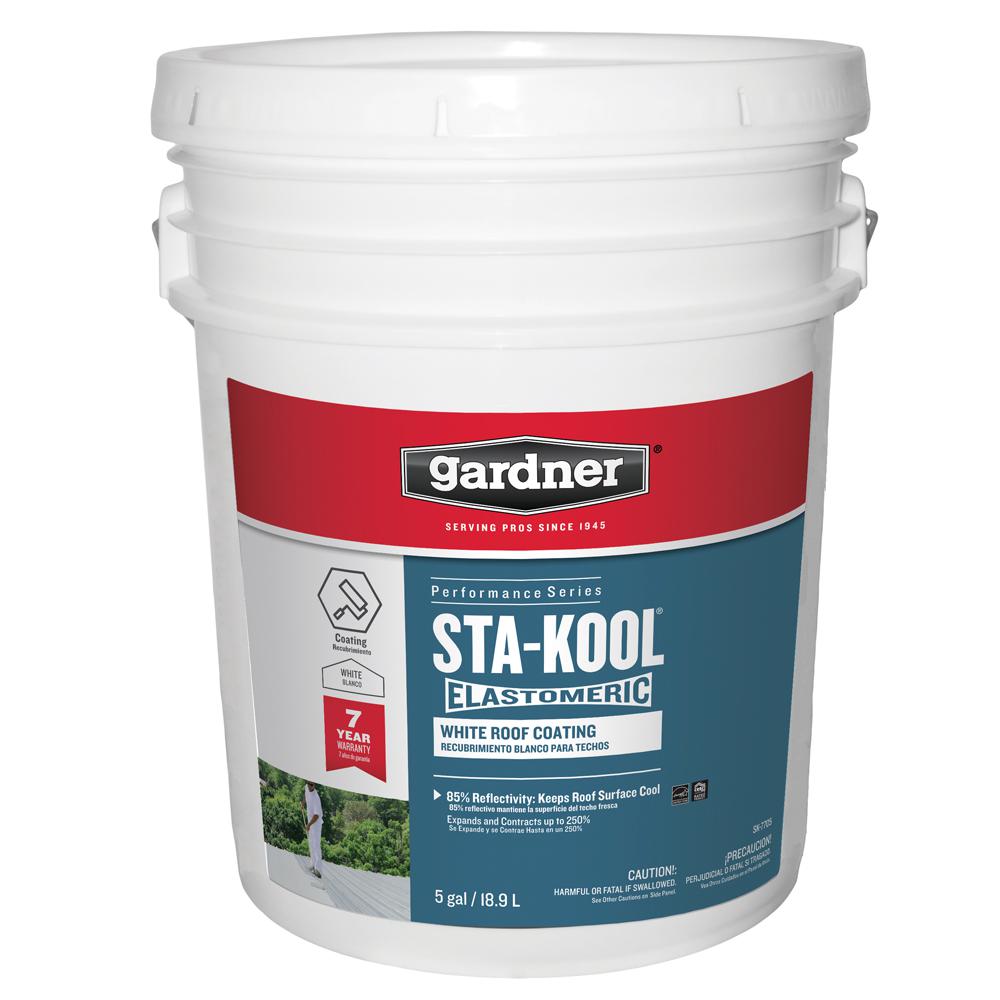 Gardner 5 Gal. StaKool Elastomeric White Roof CoatingSK7705 The