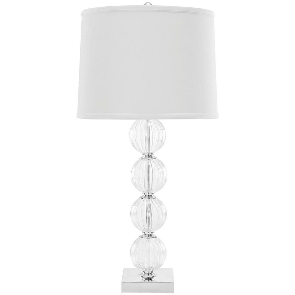 clear glass globe table lamp