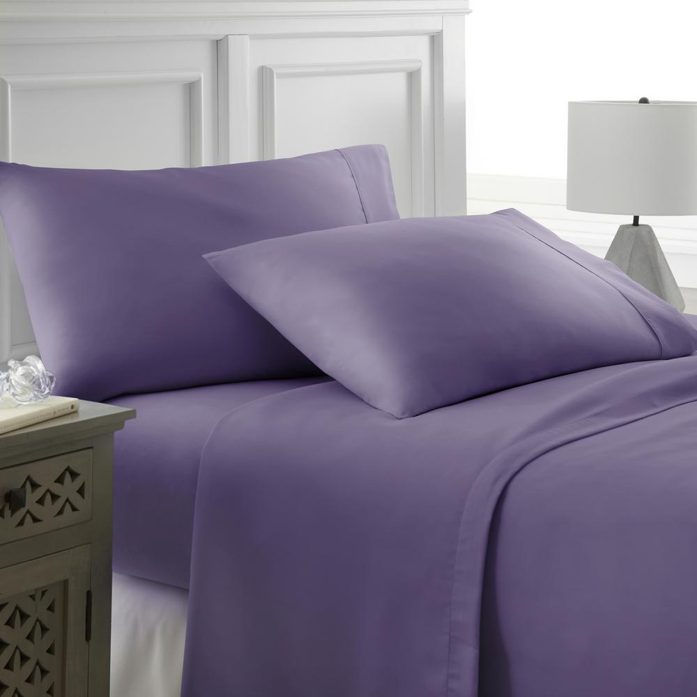 2 FREE PILLOWCASE NEW EXTRA DEEP 13/" KING SIZE FITTED SHEET LILAC