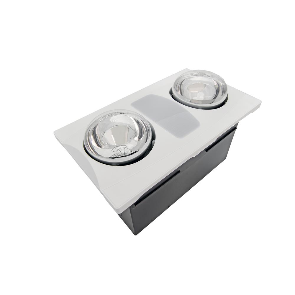 2-Bulb 80 CFM Ceiling Bathroom Exhaust Fan with Light and ...