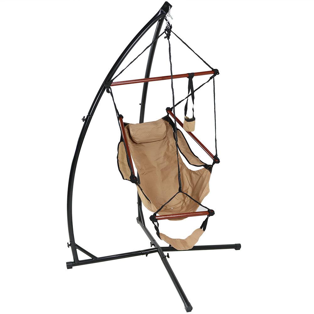 Sunnydaze Decor 3.75 ft. L Hanging Hammock Chair with X