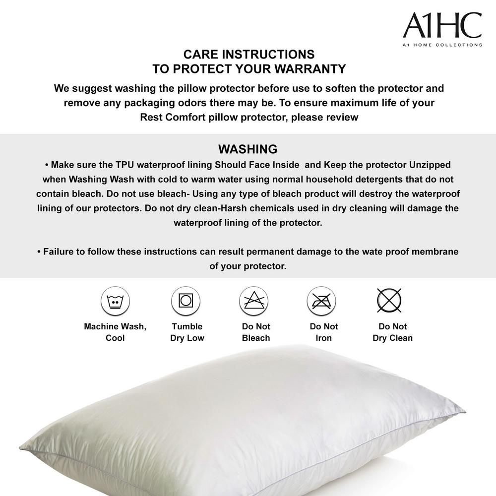 A1 Home Collections Organic Cotton Pillow Protector Set Of 2