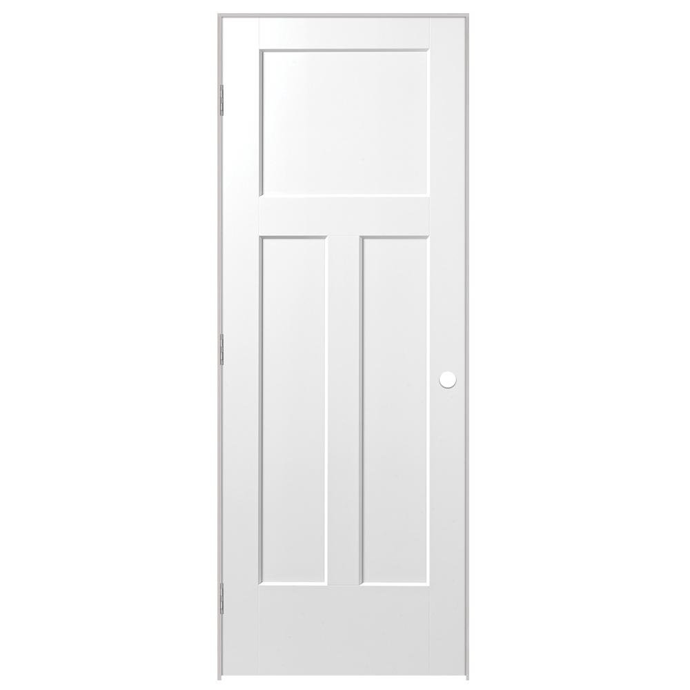 Masonite 30 In X 80 In Winslow 3 Panel Right Handed Hollow Core Primed Composite Single 4854