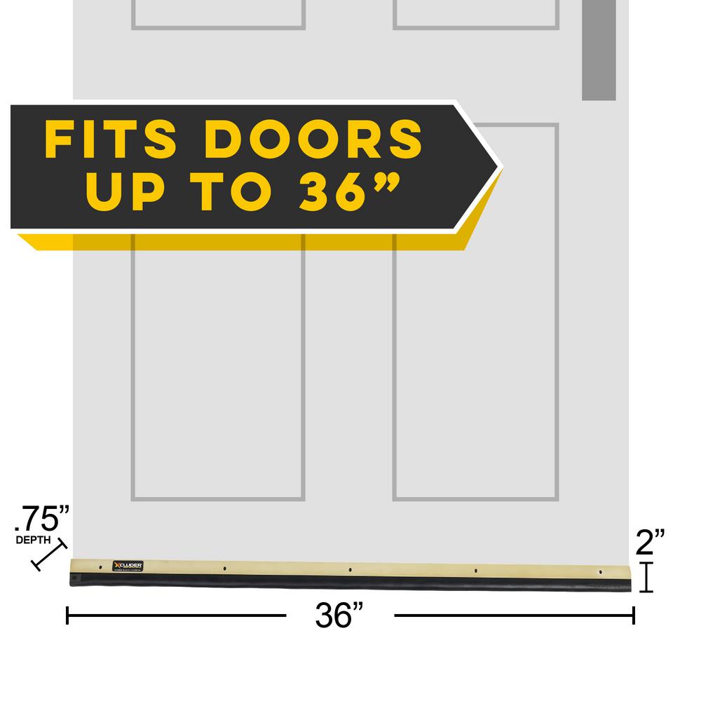 Xcluder Residential 36 In Gold Pest Control Door Sweep 162604