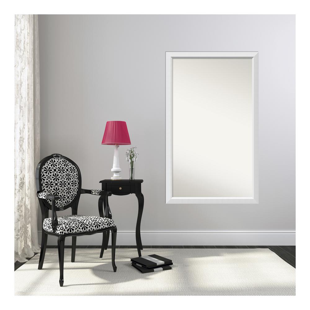 Amanti Art 33 In X 54 Blanco White Wood Framed Mirror Blanco White Wood Framed Mirror