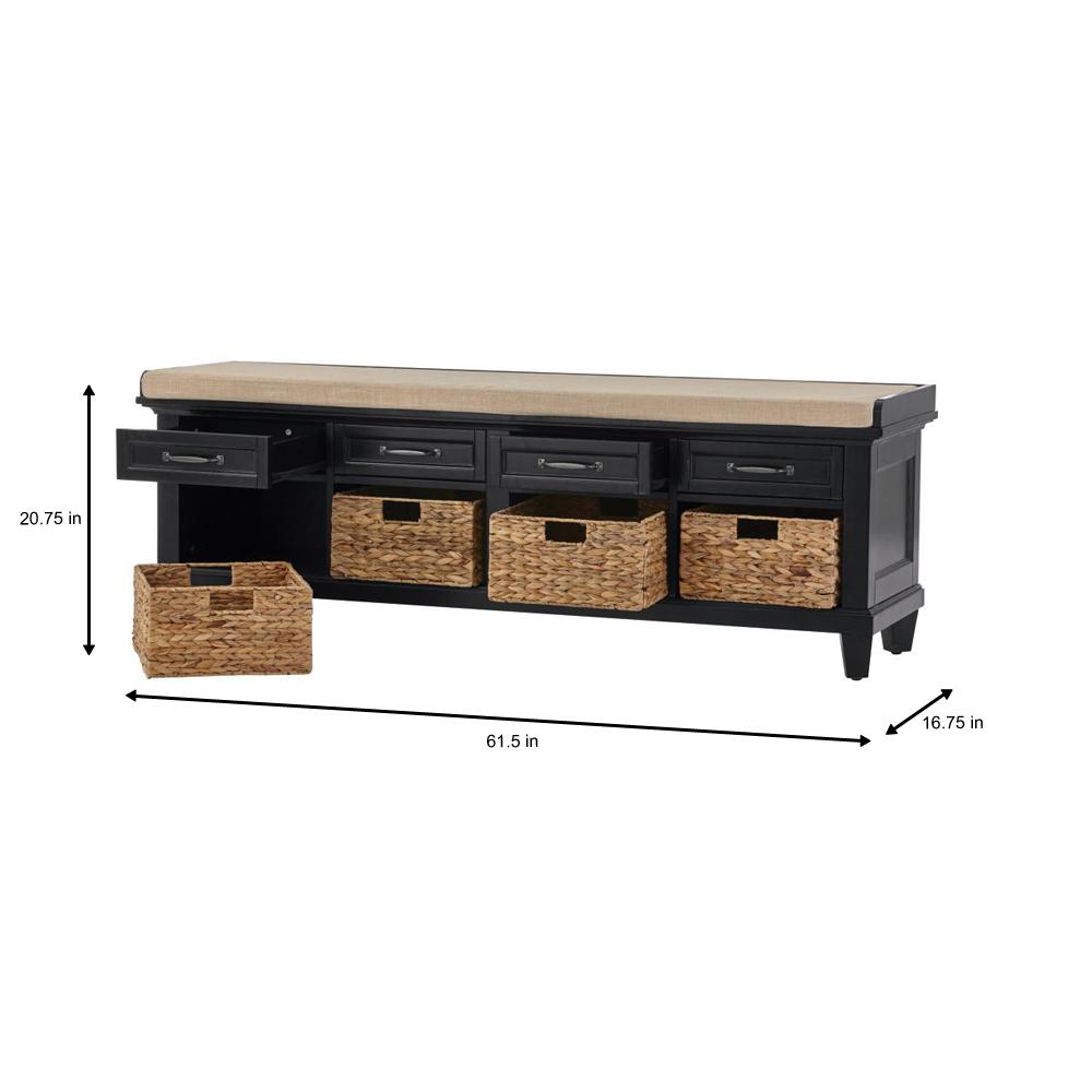 Home Decorators Collection Martin Black 4 Basket Shoe Storage