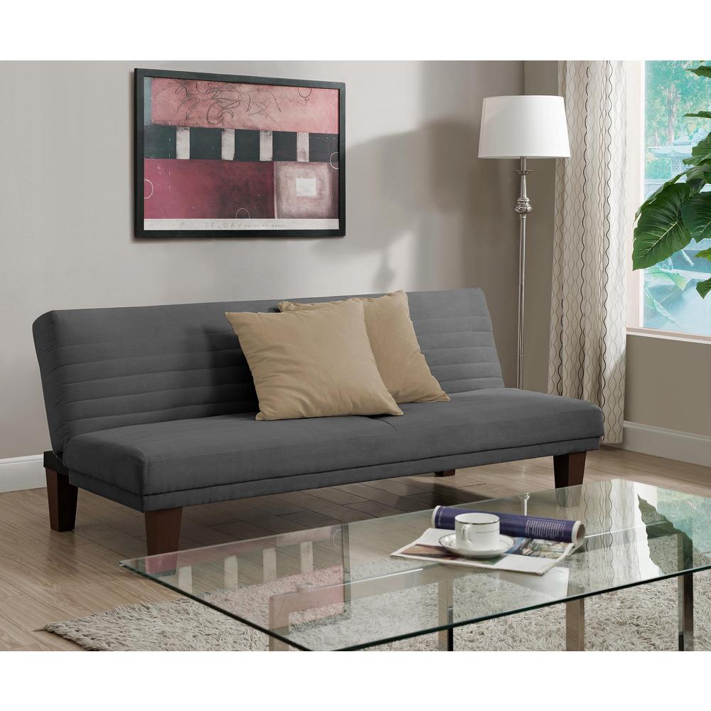 Dhp Dora Gray Convertible Futon De14189 The Home Depot