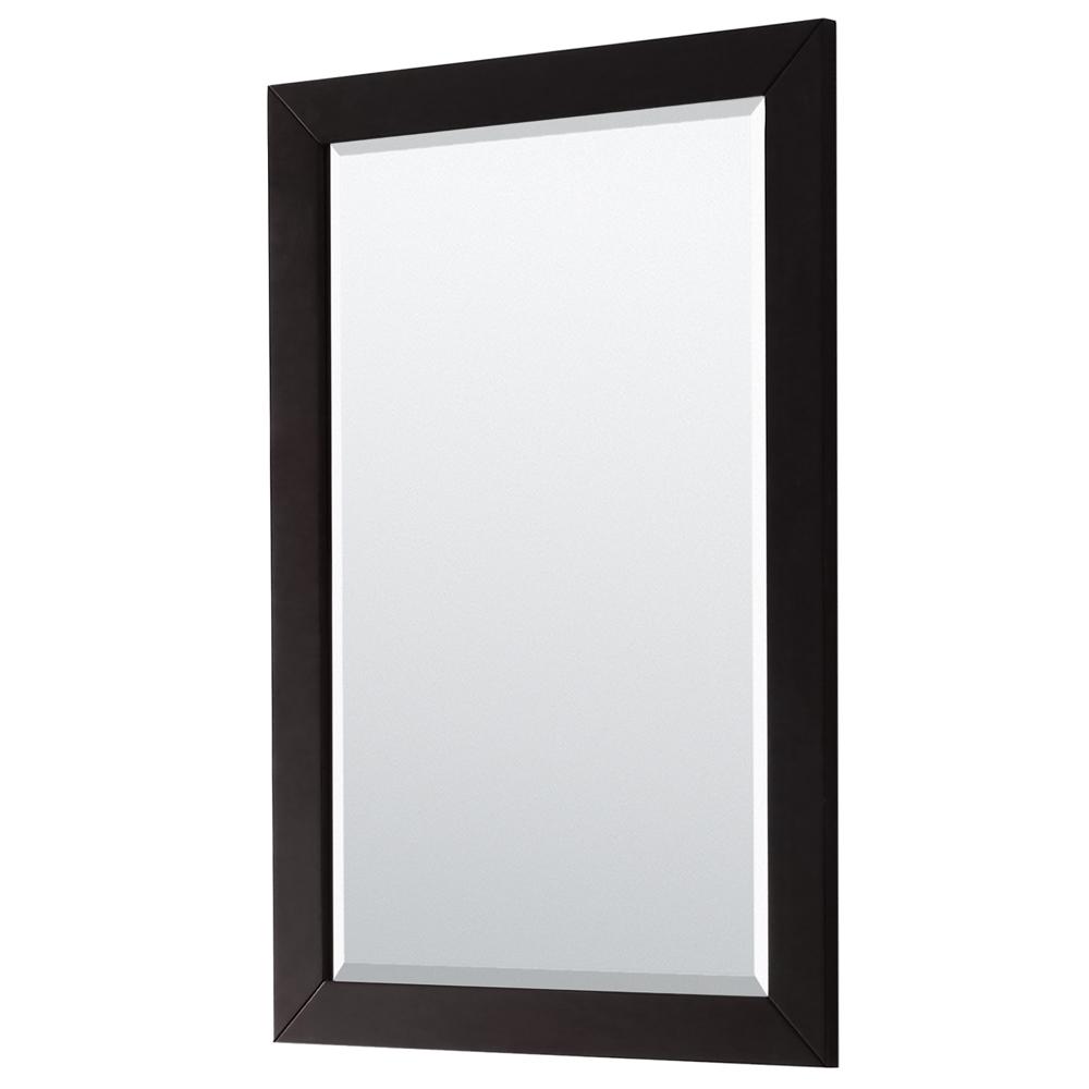 Wyndham Collection Daria 24 in. W x 36 in. H Framed Wall Mirror in Dark EspressoWCV2525M24DES