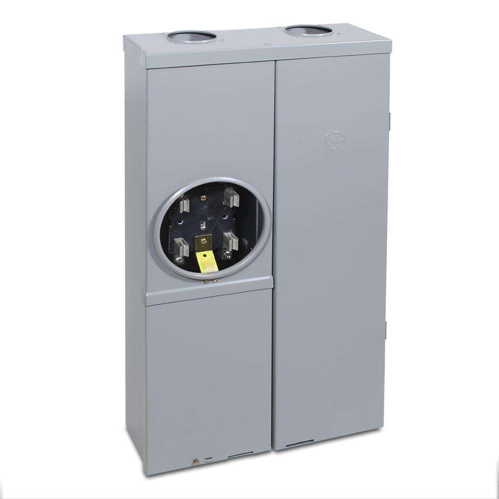 GE 100 Amp 16Space 32 Circuit Ring Type Meter Socket Load Center Semi