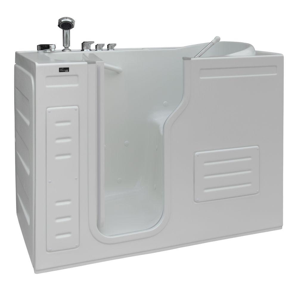 Homeward Bath Aurora 4.27 ft. Left Drain Walk-In Heated Air Bath Tub in ...