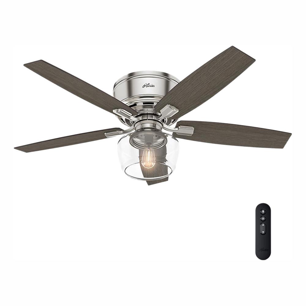 Hunter Flush Mount Ceiling Fans Lighting The Home Depot