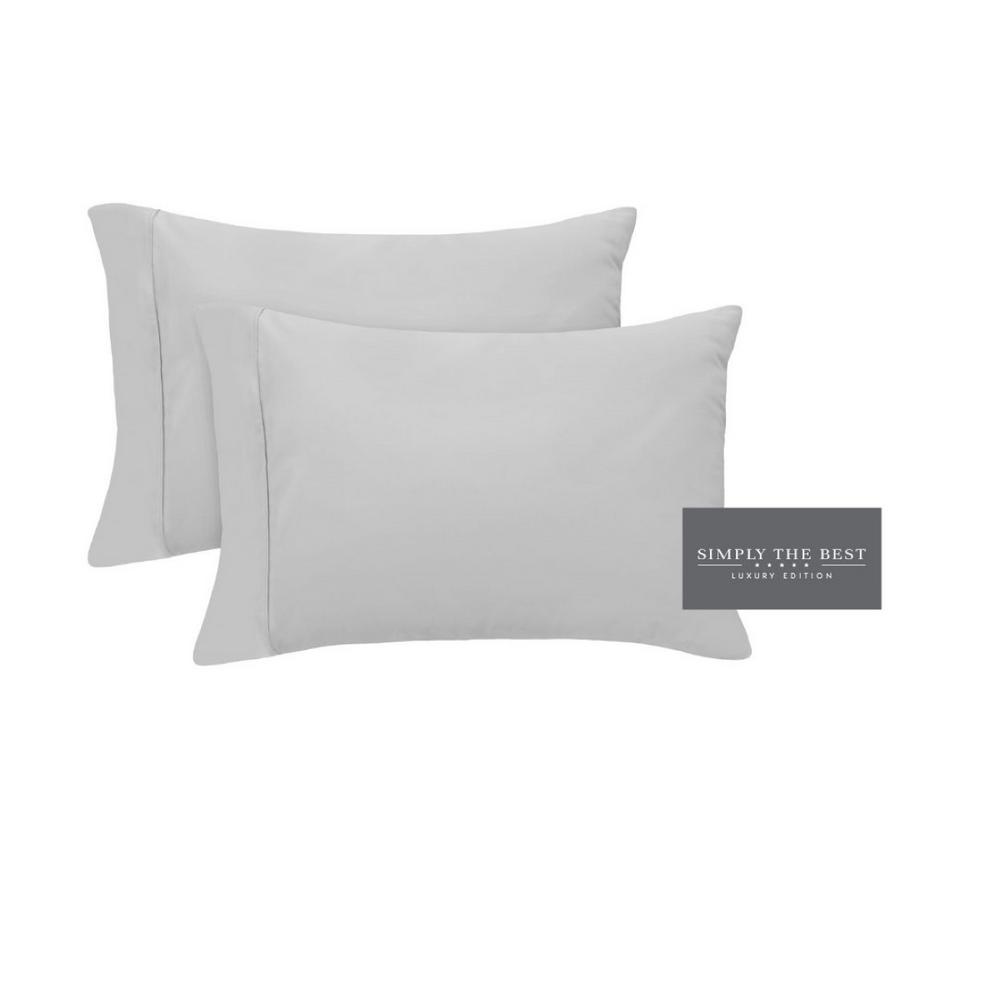 white cotton square pillow cases