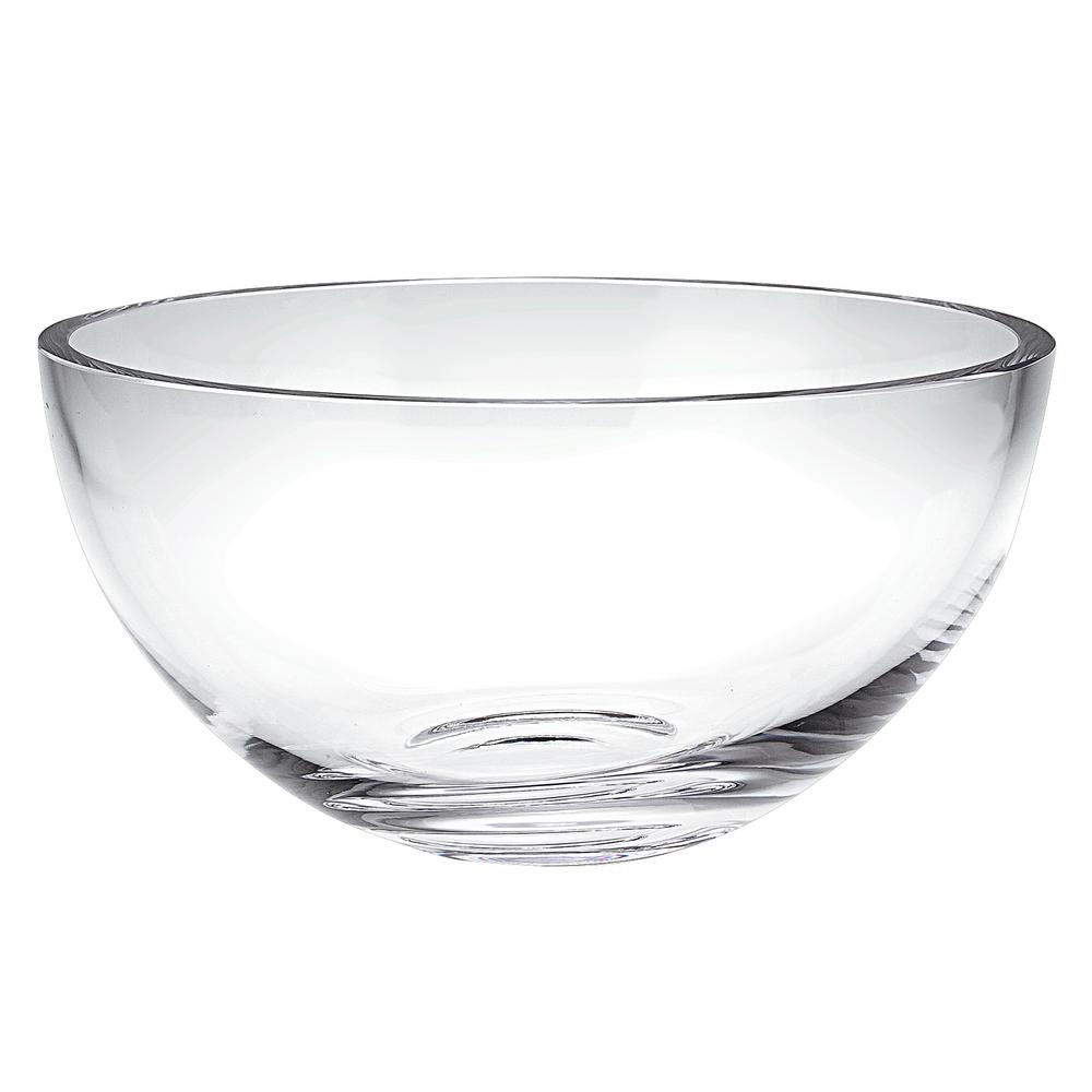 Medium Penelope 775 In Clear Mouth Blown European Lead Free Crystal Bowl Ny254 The Home Depot 9509