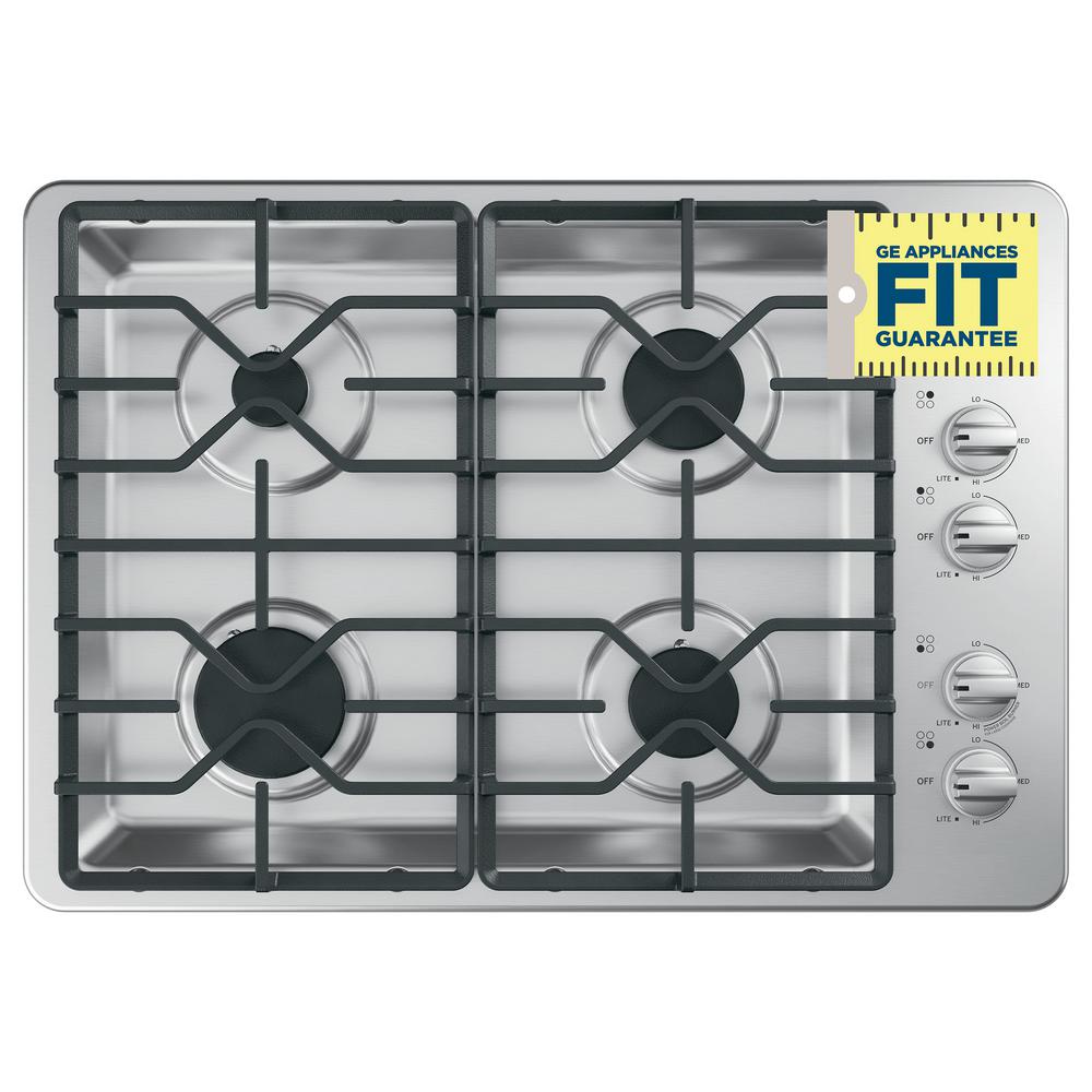 Ge 30 In Gas Cooktop Stainless Steel With 4 Burners Including Ge 30 In Gas Cooktop Stainless Steel With 4 Burners Including