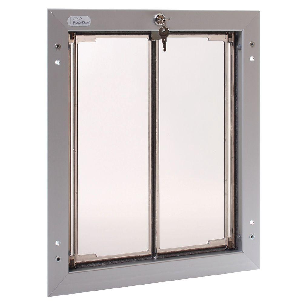 PlexiDor Performance Pet Doors 113/4 in. x 16 in. Door Mount Silver