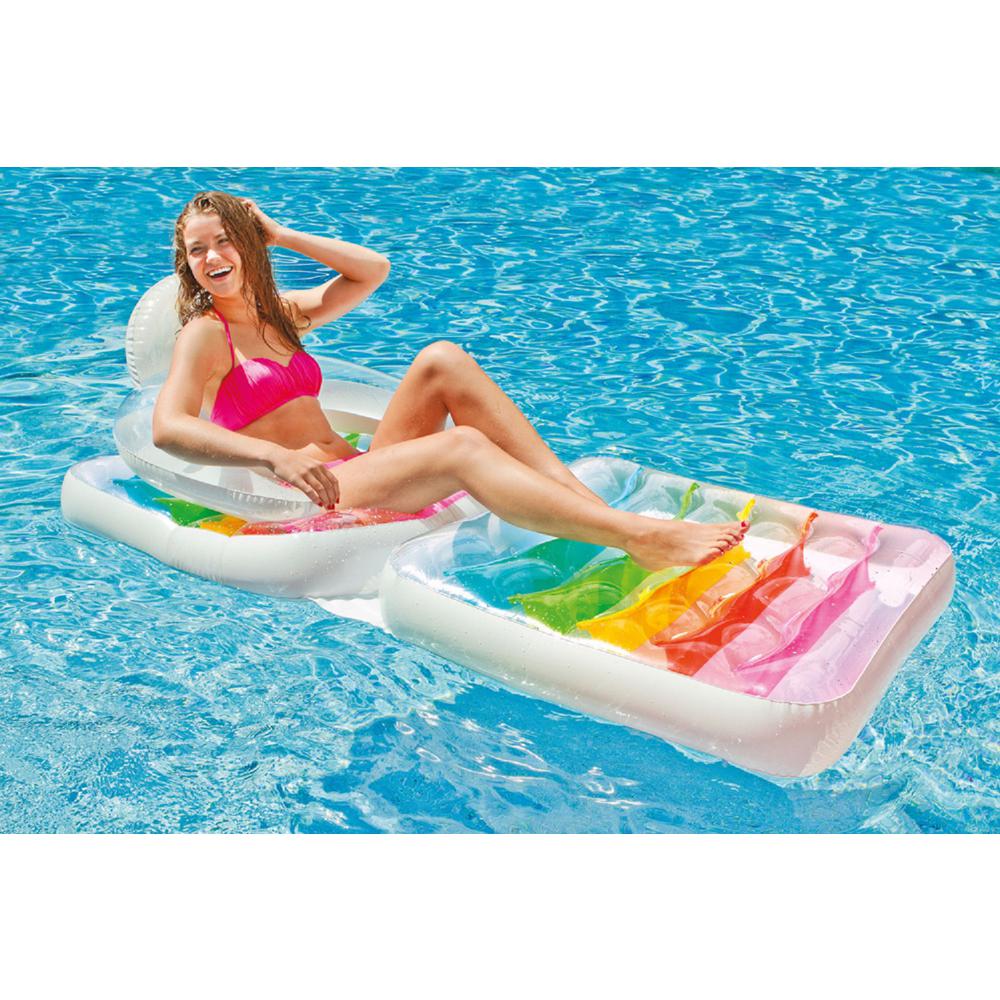 Intex Folding Lounge Swimming Pool Chair 58847ep The Home Depot Intex Folding Lounge Swimming Pool Chair