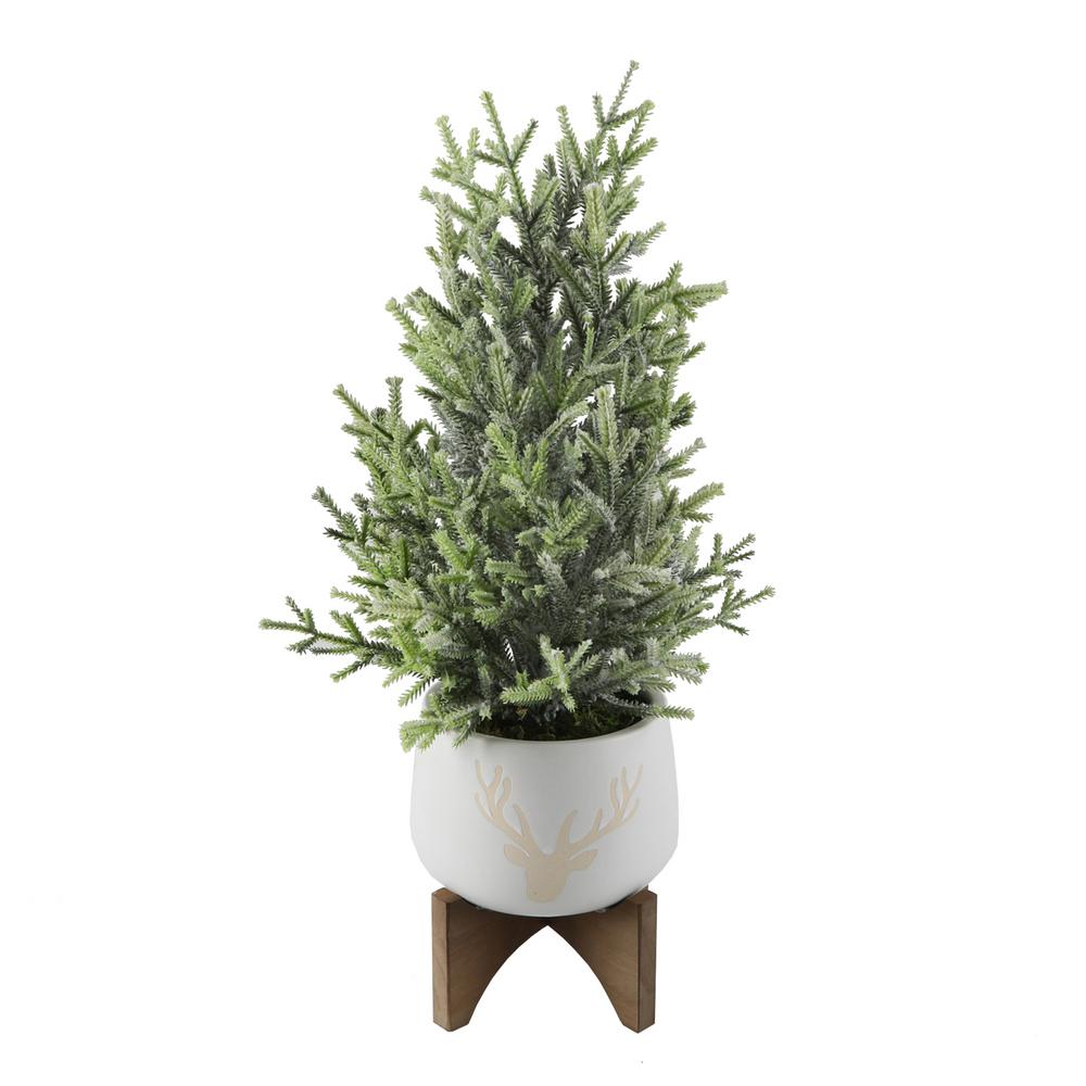 Flora Bunda 8.5 in. H Christmas Arrangement in 6 in. Red Ceramic ...