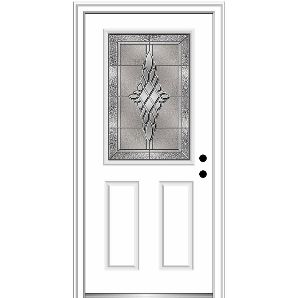 MMI Door 32 in. x 80 in. Grace LeftHand Inswing 1/2Lite Decorative