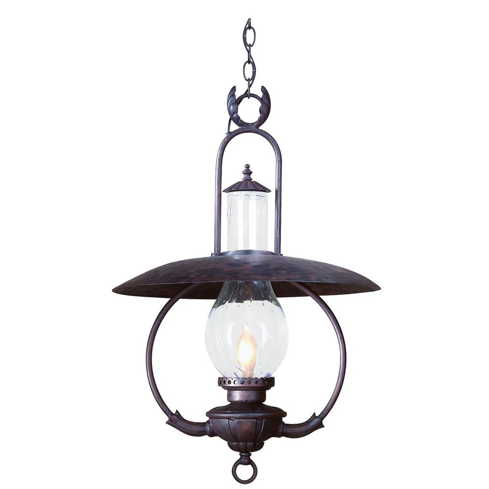 Troy Lighting La Grange 1-Light Old Bronze Outdoor Pendant ...