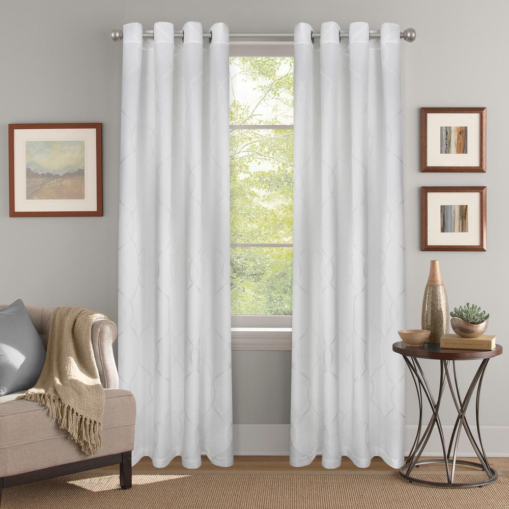 Jacquard Curtains Drapes Window Treatments The Home Depot