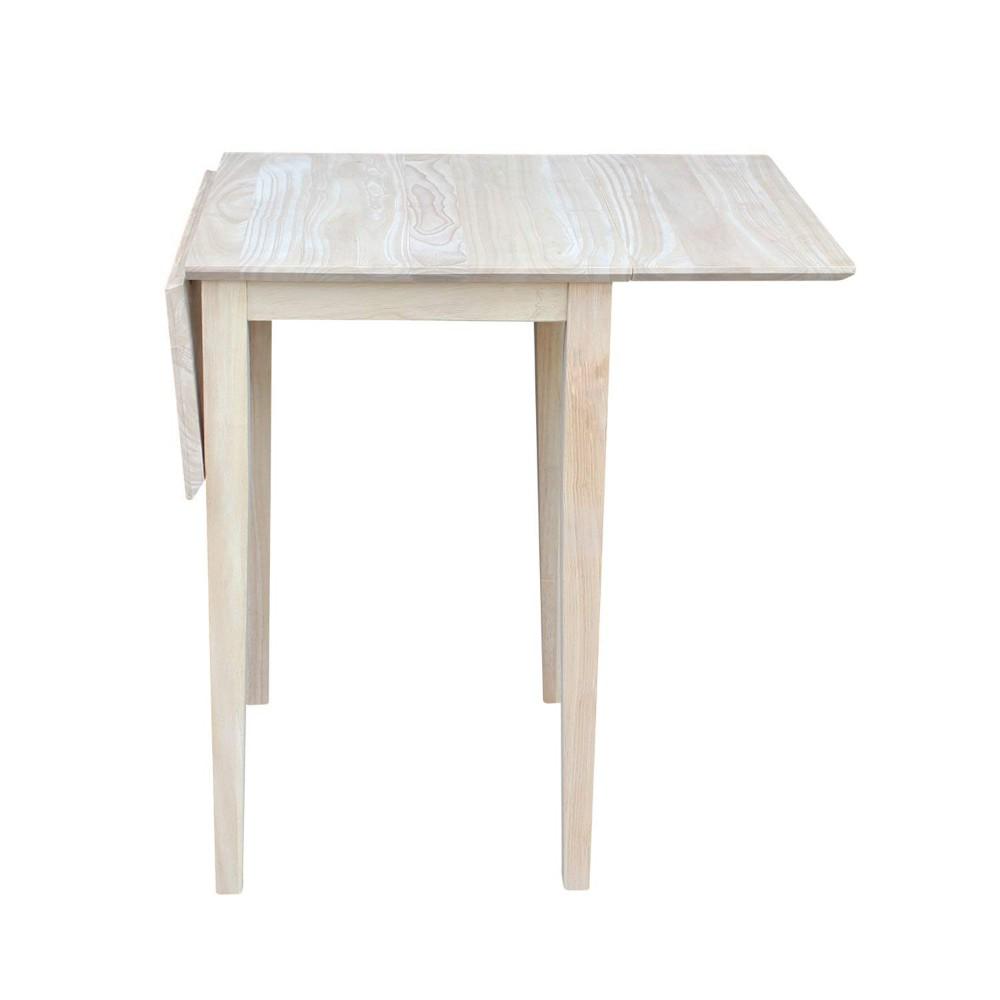 Unfinished International Concepts T-2236D Small Drop-Leaf Table