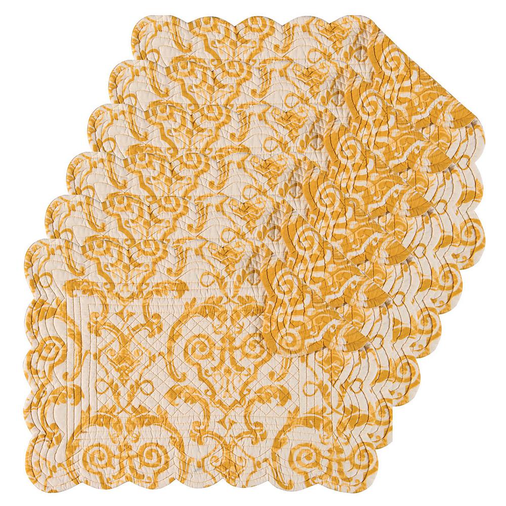 Kraftware Oval Placemat in Yellow (Set of 12)11636 The Home
