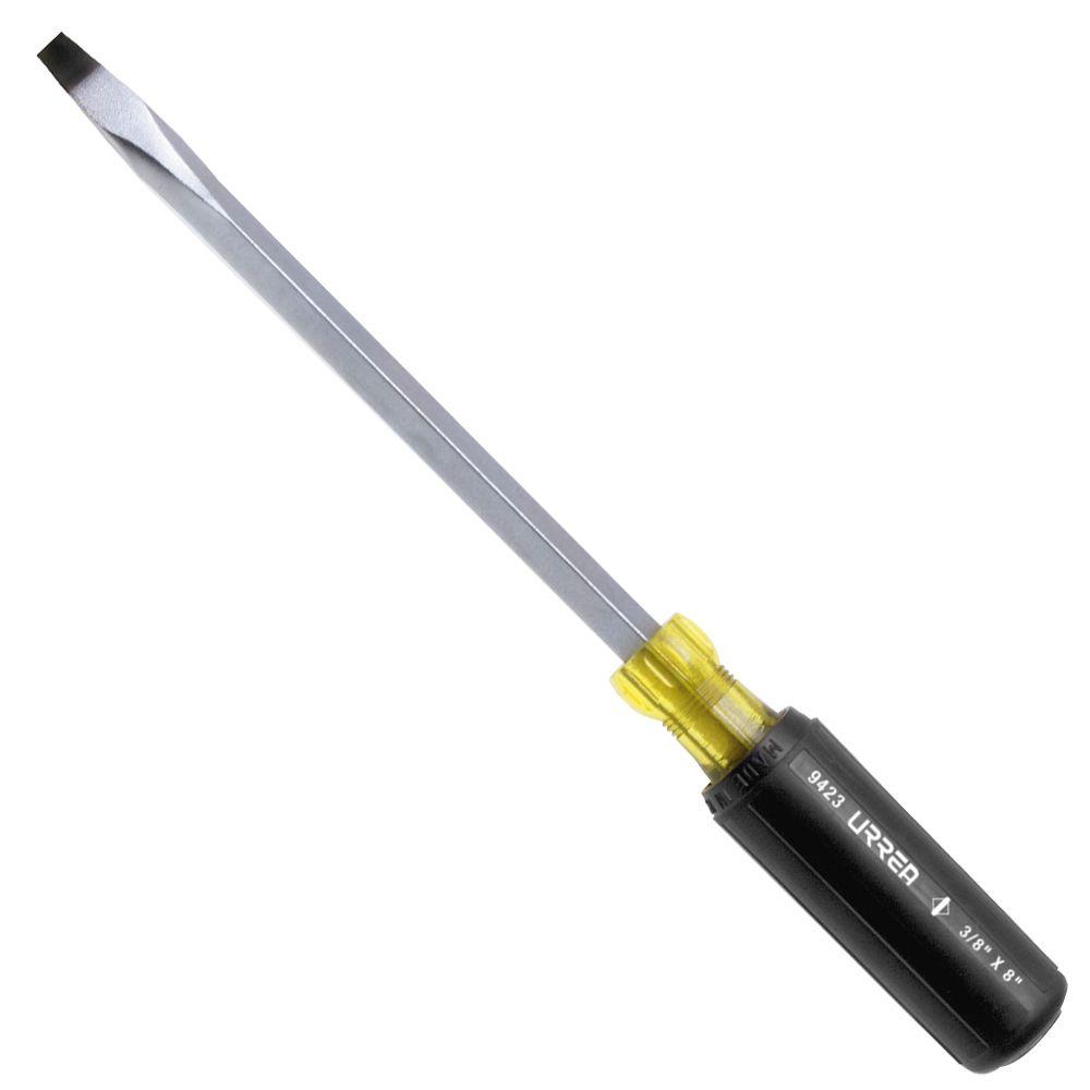 URREA 4 in. Long Square Shank Flat Tip Cushion Grip Screwdriver9421