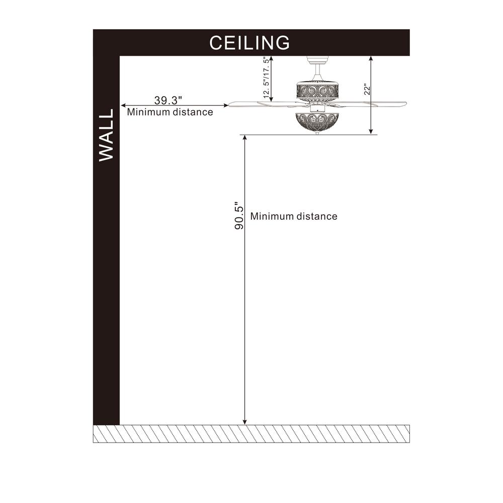 Warehouse Of Tiffany Catalina 52 In Chrome Remote Controlled Ceiling Fan With Light Kit