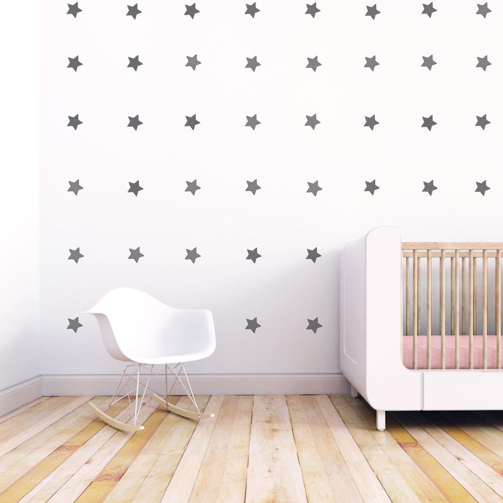 Gray Stars Fabric Wall Decal Wd S 2 The Home Depot