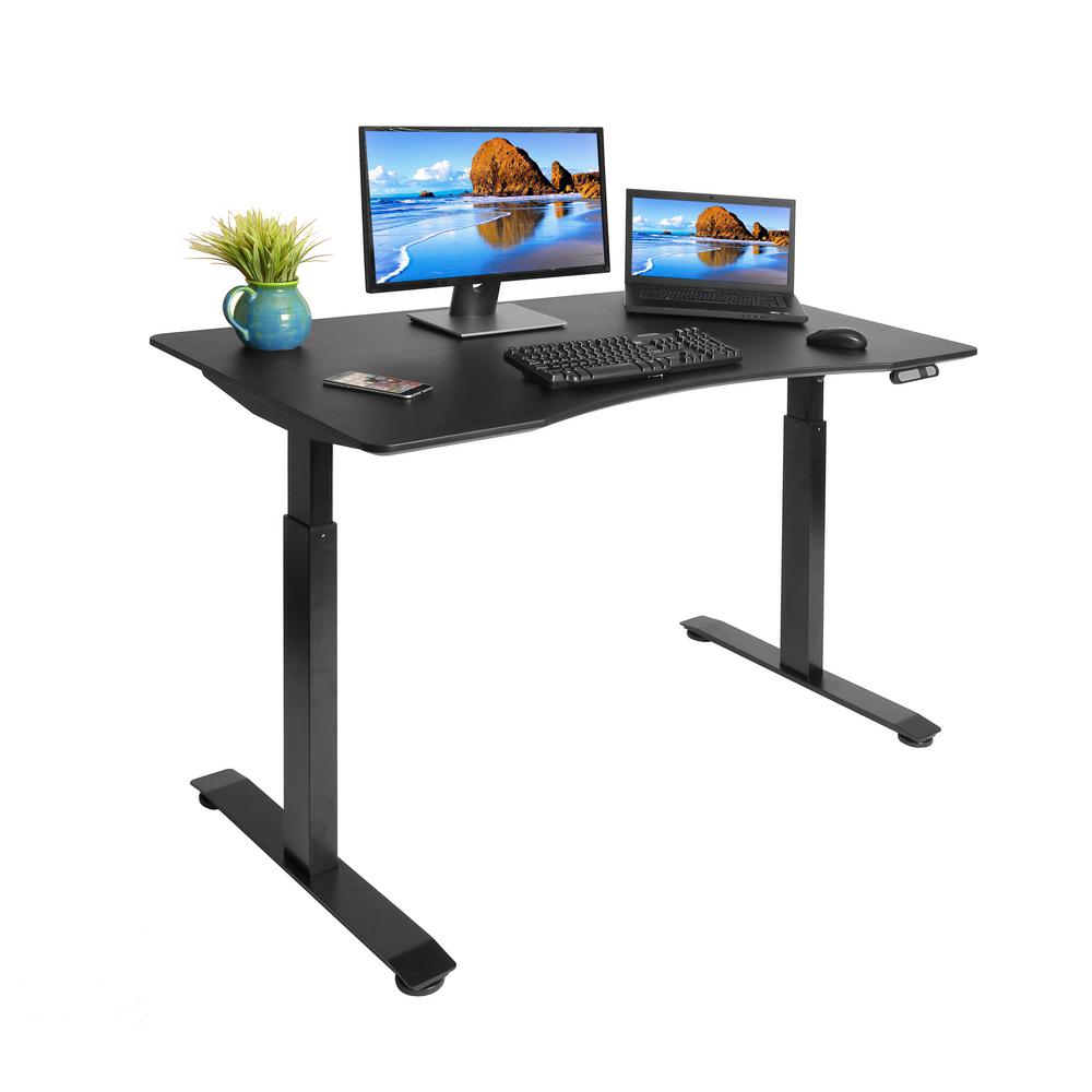 Seville Classics Airlift Black Electric S2 Standing Desk Frame