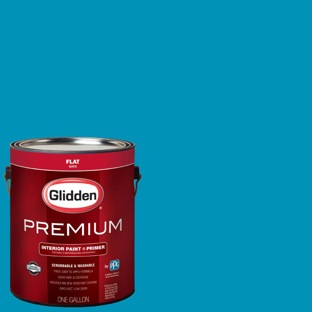 Glidden Premium 1 Gal Nfl 170b Carolina Panthers Blue Flat Nfl 170b Carolina Panthers Blue Flat Interior Paint With Primer