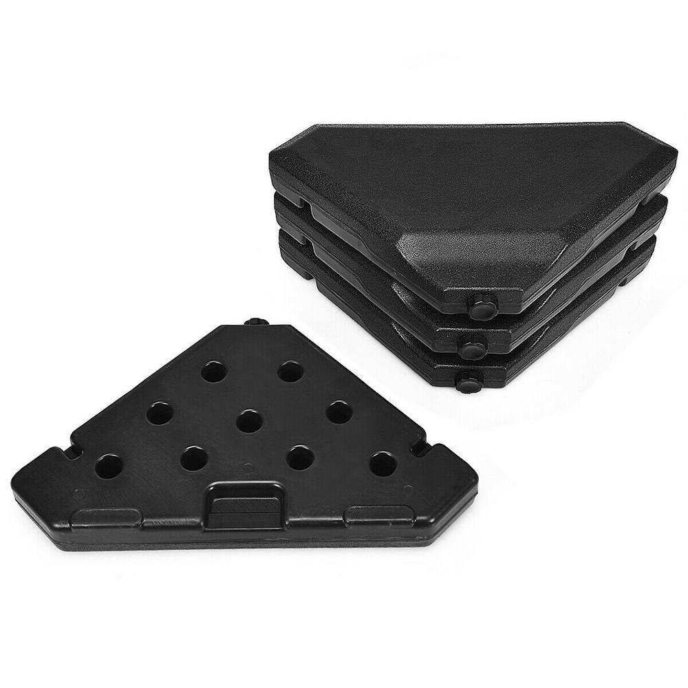 Boyel Living 4 Pieces 195 Lbs Cantilever Offset Patio Umbrella Base Weight Sand In Black Wf Op70230 The Home Depot