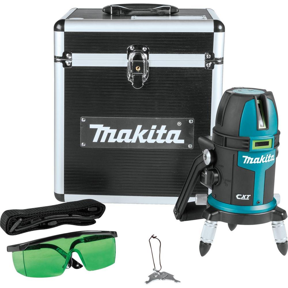 Makita 12V Self Leveling Multi Line Plumb Point Green Beam Laser Level