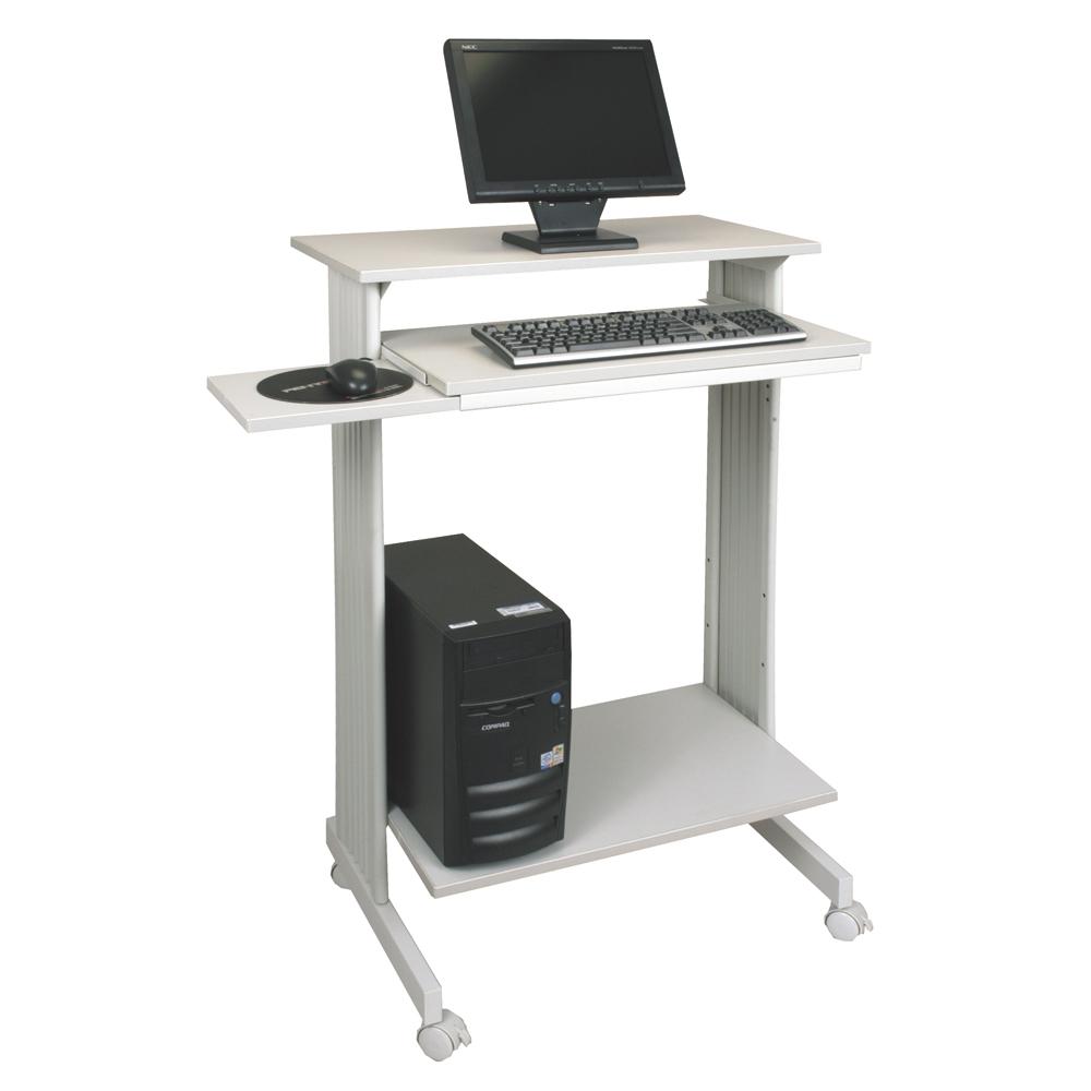 45 In H X 29 5 W 19 625 D Standing Computer Desk Grey