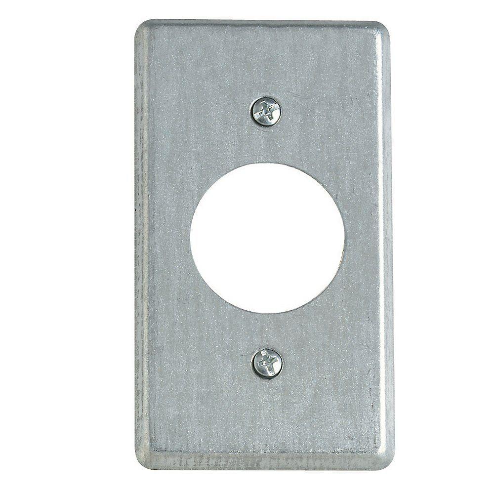 4 In Steel Box Cover For Single Round Receptacle Case Of 25 58c5 Steel Box Cover For Single Round Receptacle Case Of 25