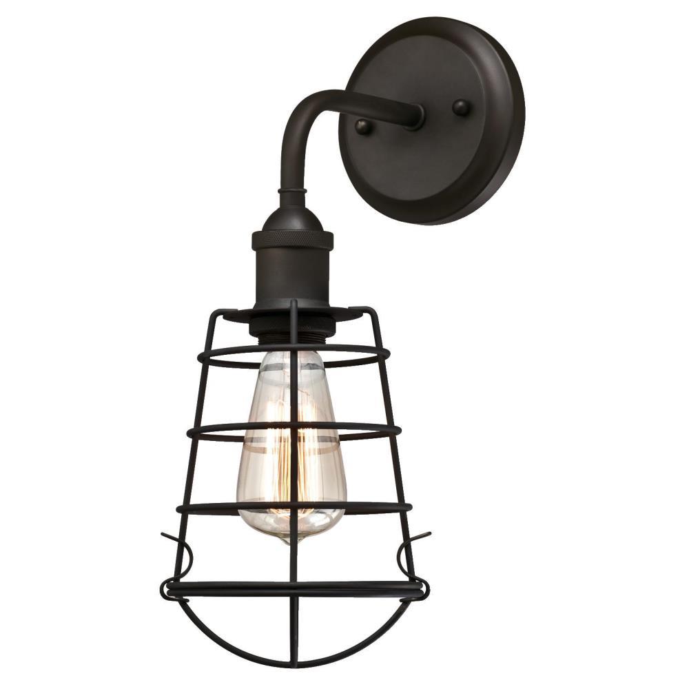 Westinghouse Oliver 1 Light Oil Rubbed Bronze Wall Mount Sconce 6337600 The Home Depot 8112