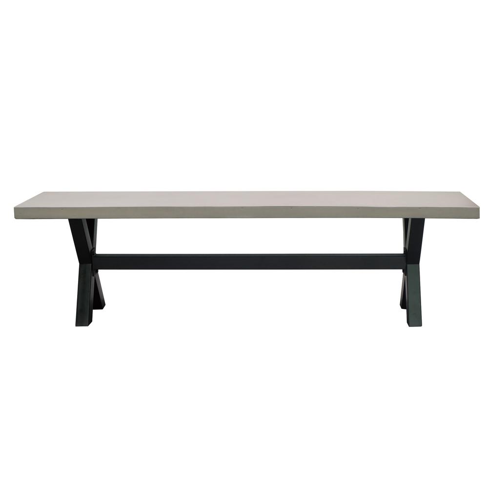Noble House Mayla Light Grey Stone Indoor Bench 26872 2 The Home