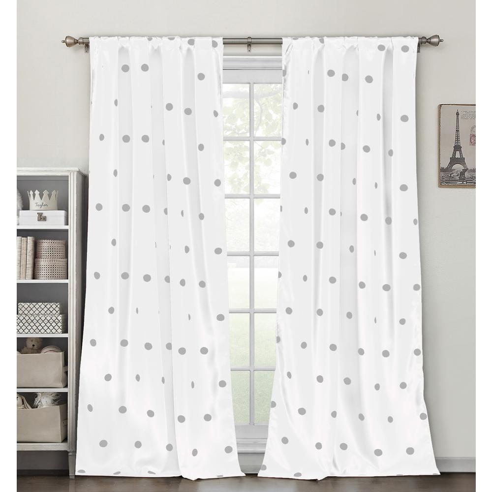 White Polka Dot Blackout Curtains Curtains Drapes The