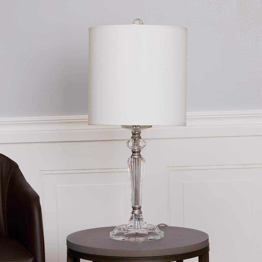 Silverwood Delaney Pillar 23 in. Crystal Table Lamp with ShadeCPLT1660