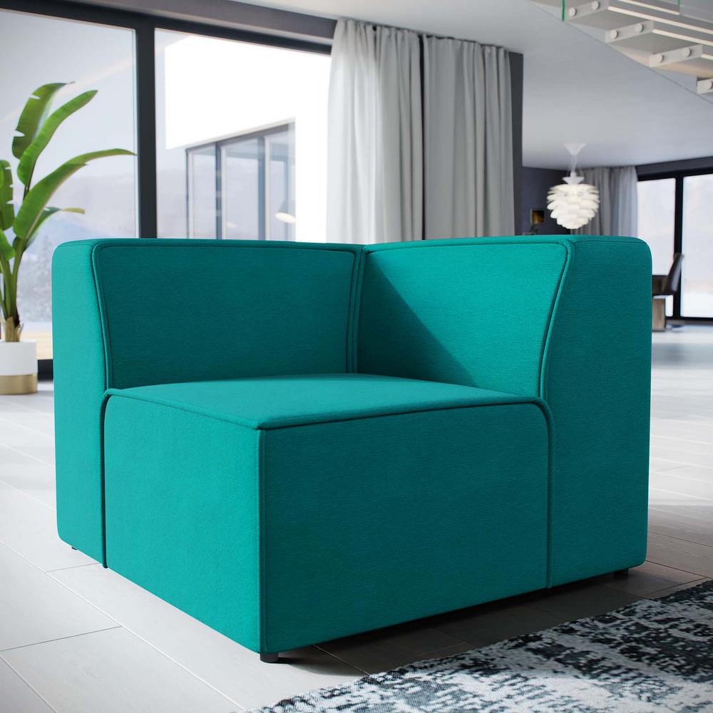 Modway Mingle Teal Corner Sofa Eei 2728 Tea The Home Depot Modway Mingle Teal Corner Sofa